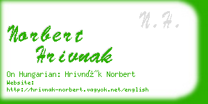 norbert hrivnak business card